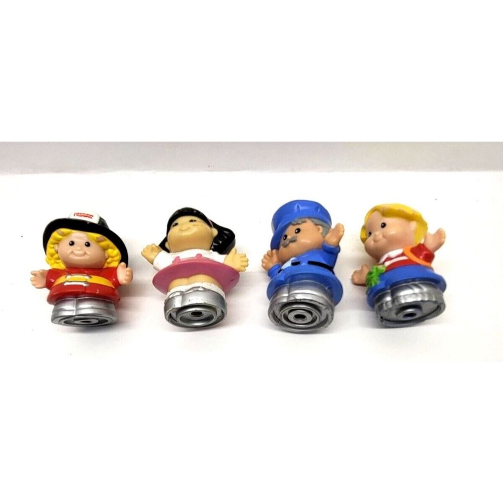 2000 Fisher Price Little People Lot of 4 Figures MATTEL PRETEND PLAY (Z28B)